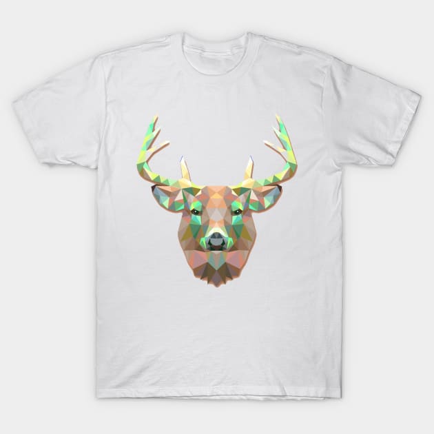 Geometric Arctic Stag T-Shirt by TheBossBabe